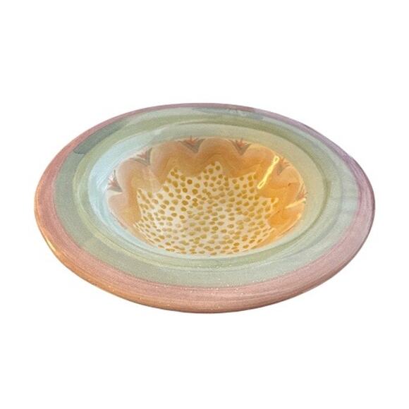 Mackenzie Childs Brittany Multicolored 8.5” Hand Crafted Boho Bowl - Picture 3 of 10